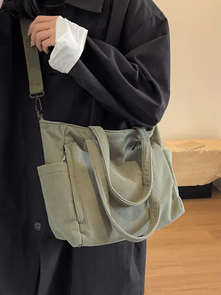 Tessa | Square Corduroy Shoulder Bag