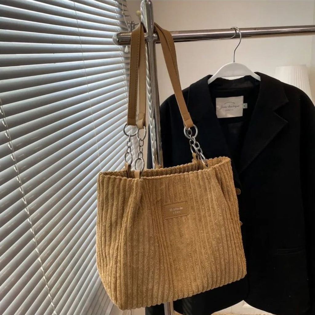Corduroy shoulder bag - Leila
