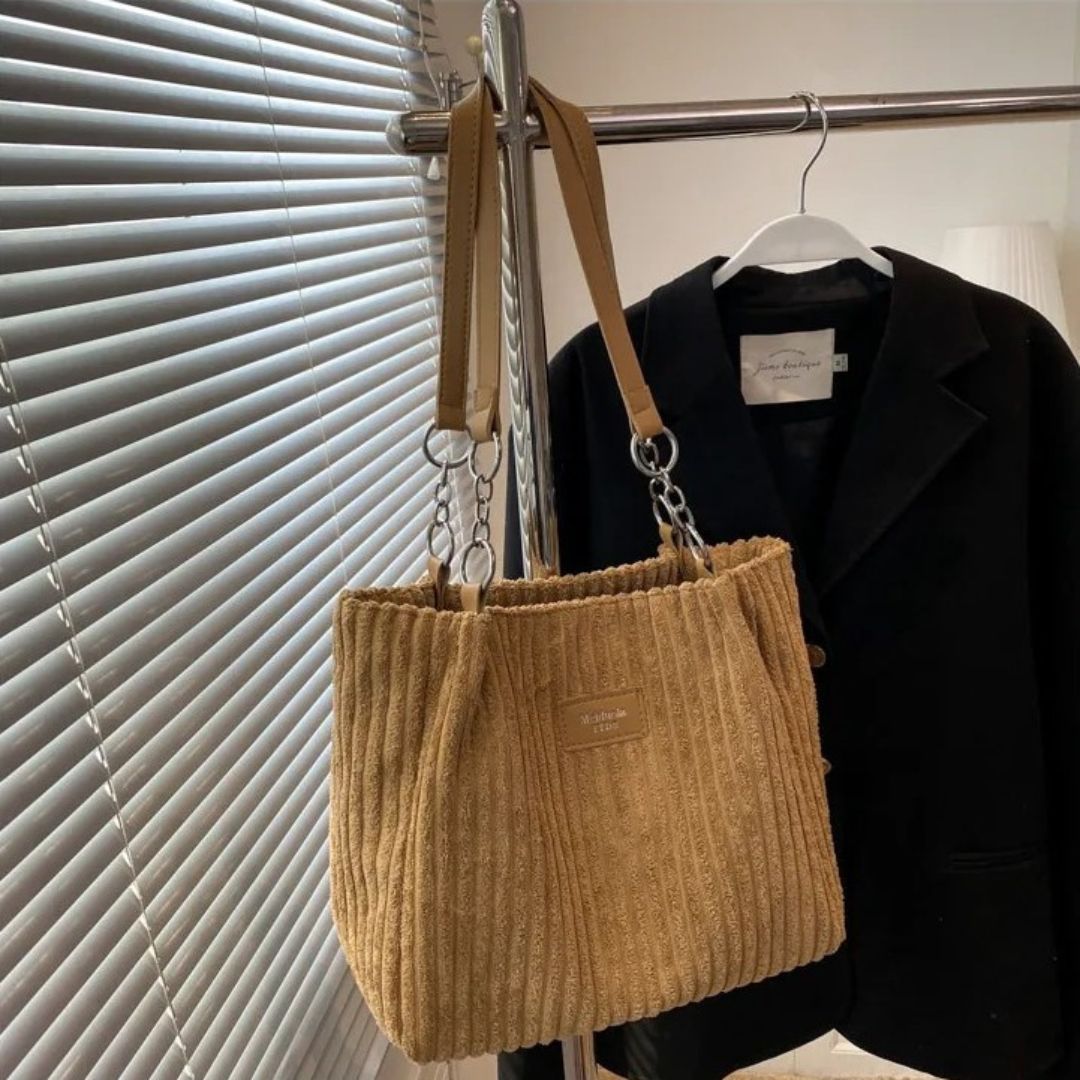 Corduroy shoulder bag - Leila
