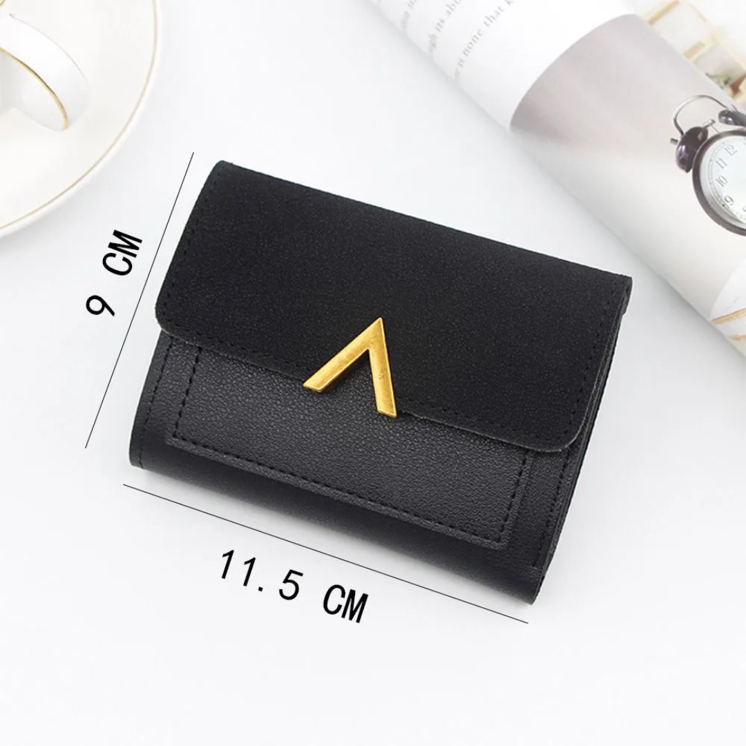 Velvet leather mini wallet | Compact and trendy