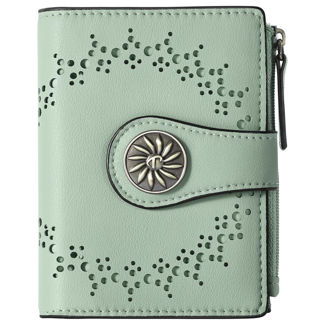 Women's RFID wallet with zip pocket - Claire