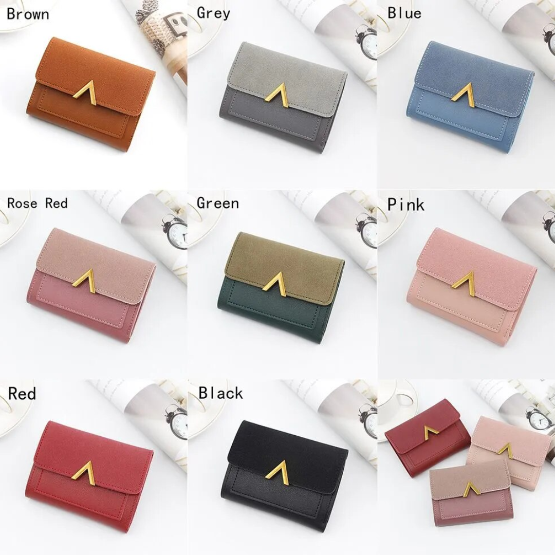 Velvet leather mini wallet | Compact and trendy