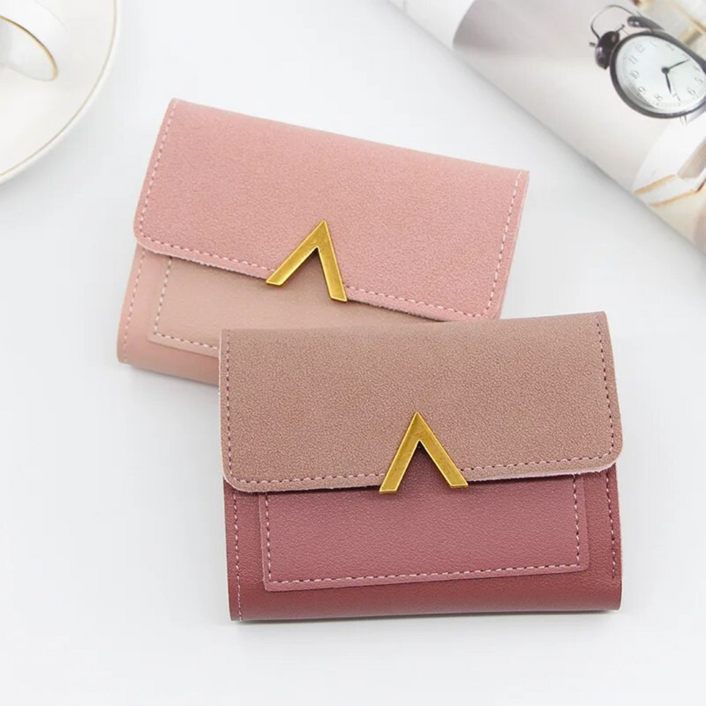 Velvet leather mini wallet | Compact and trendy