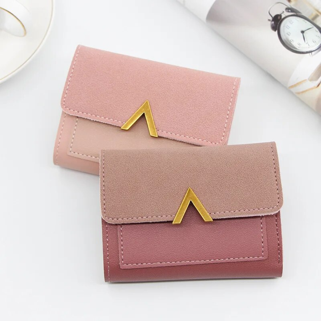 Velvet leather mini wallet | Compact and trendy