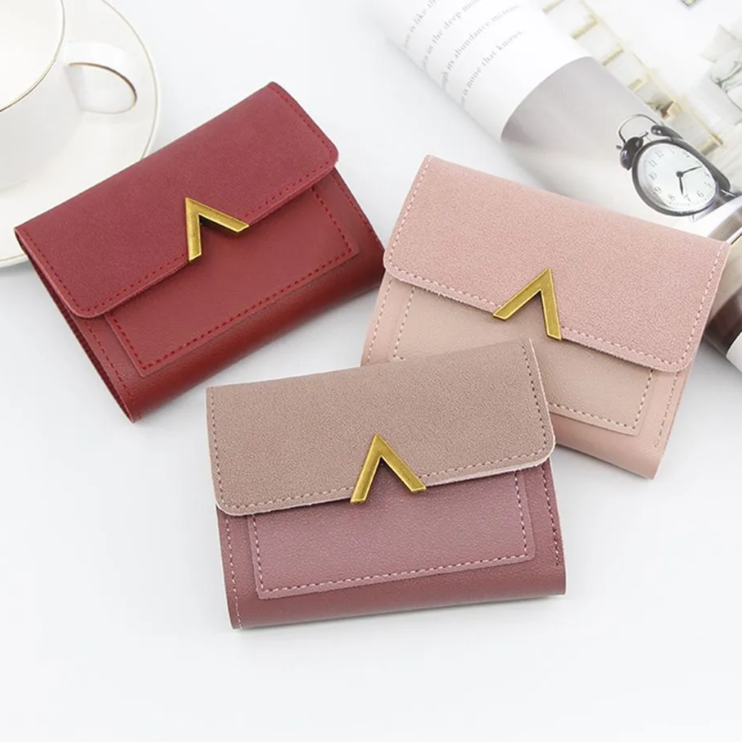 Velvet leather mini wallet | Compact and trendy