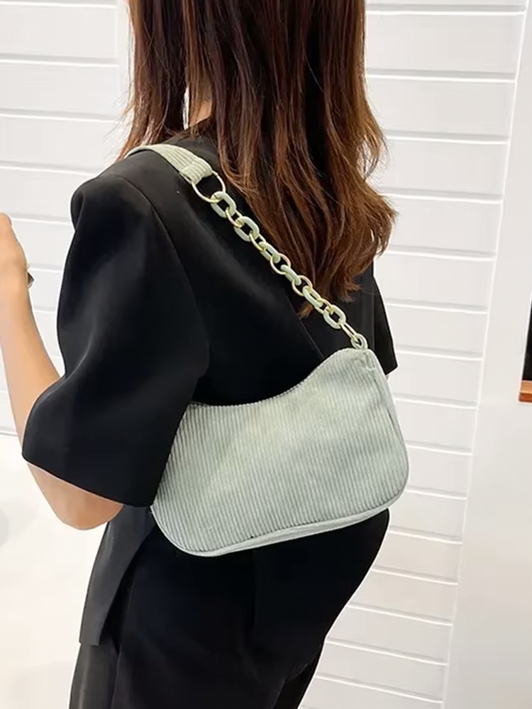 Violet Coduroy Shoulder bag | Handbag | Vintage Clutch Black