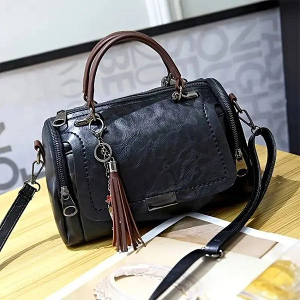 Elegant leather shoulder bag - Irmela