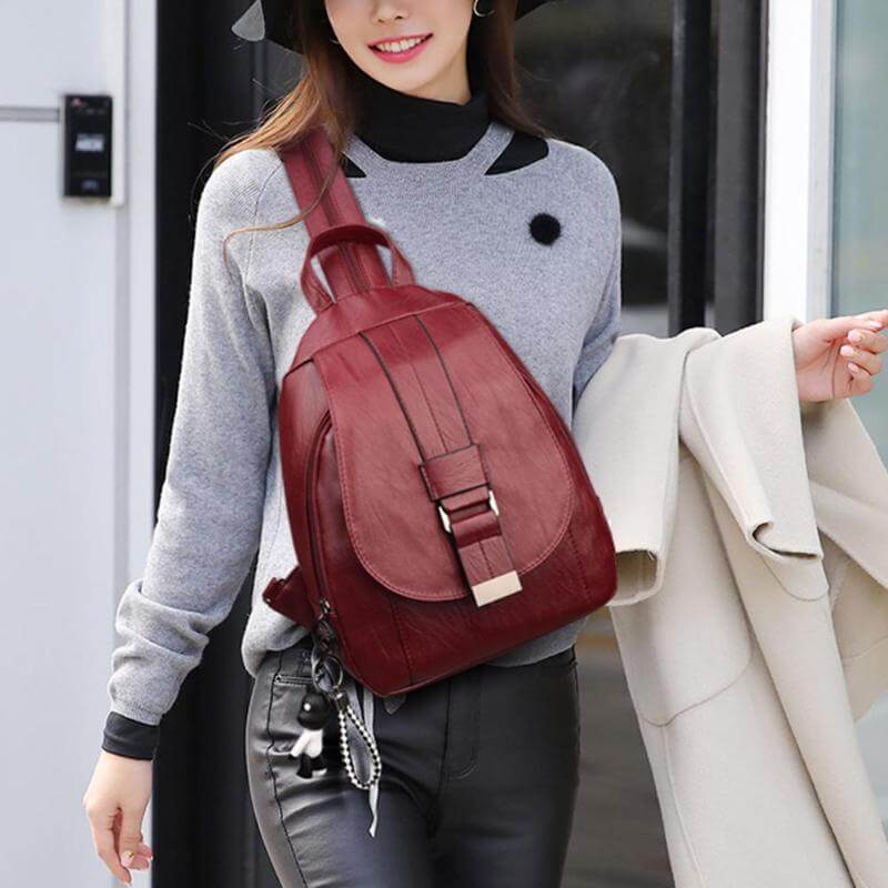 Women's leather backpack - Ada