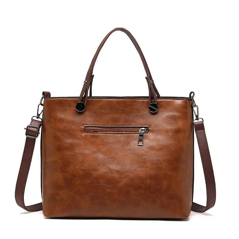 Elly - Vintage leather shoulder bag for ladies