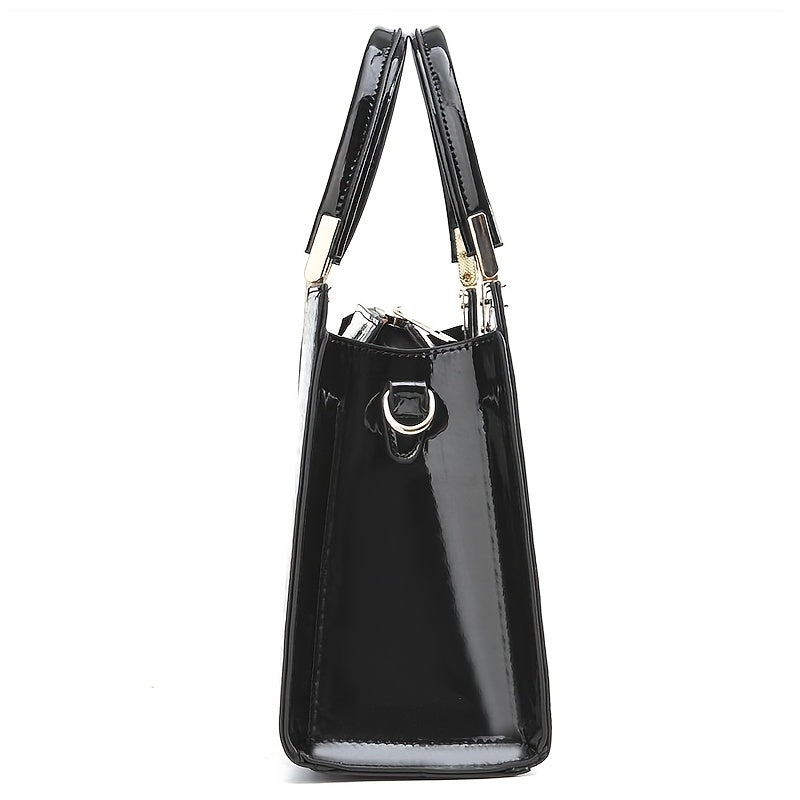 Shiny crocodile handbag