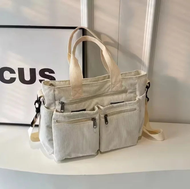 PEAK - Trendy shoulder bag in corduroy