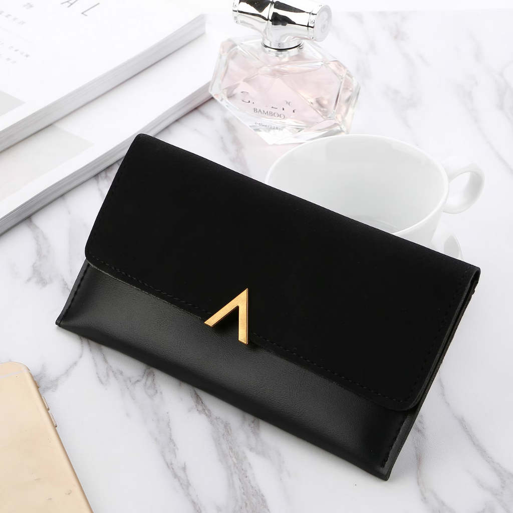 Suede leather wallet | Large and modern