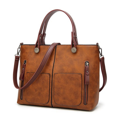 Elly - Vintage leather shoulder bag for ladies