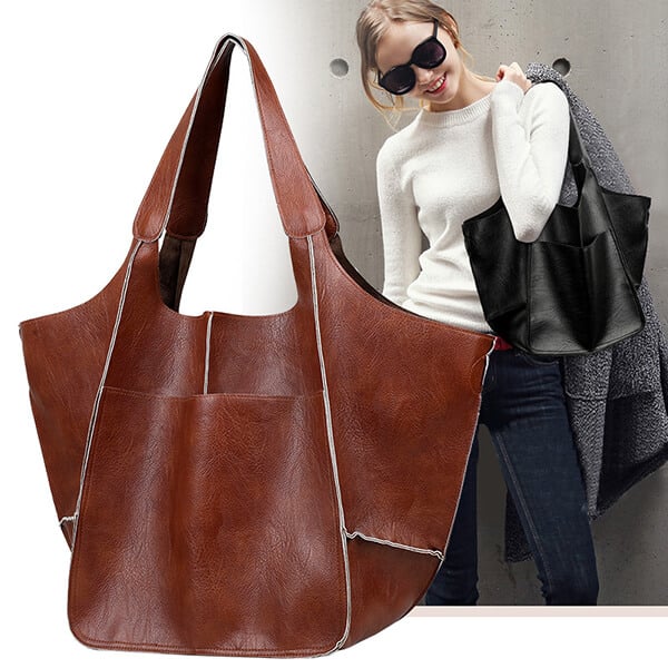 Xylia | New oversized handbag in handmade vegan leather.