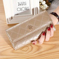 Three-leaf wallet with Argyle motif | Classic and elegant