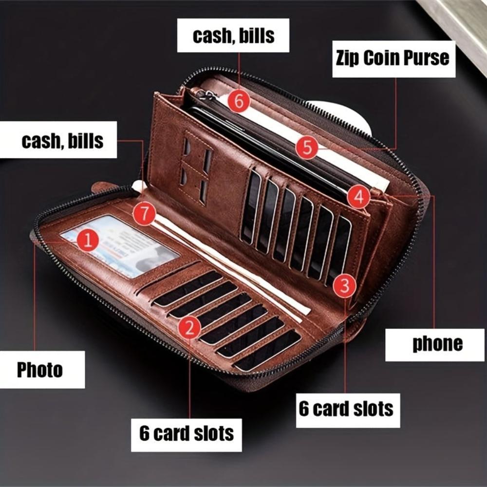 Women's Anti Theft Wallet - RFID Zip Clutch