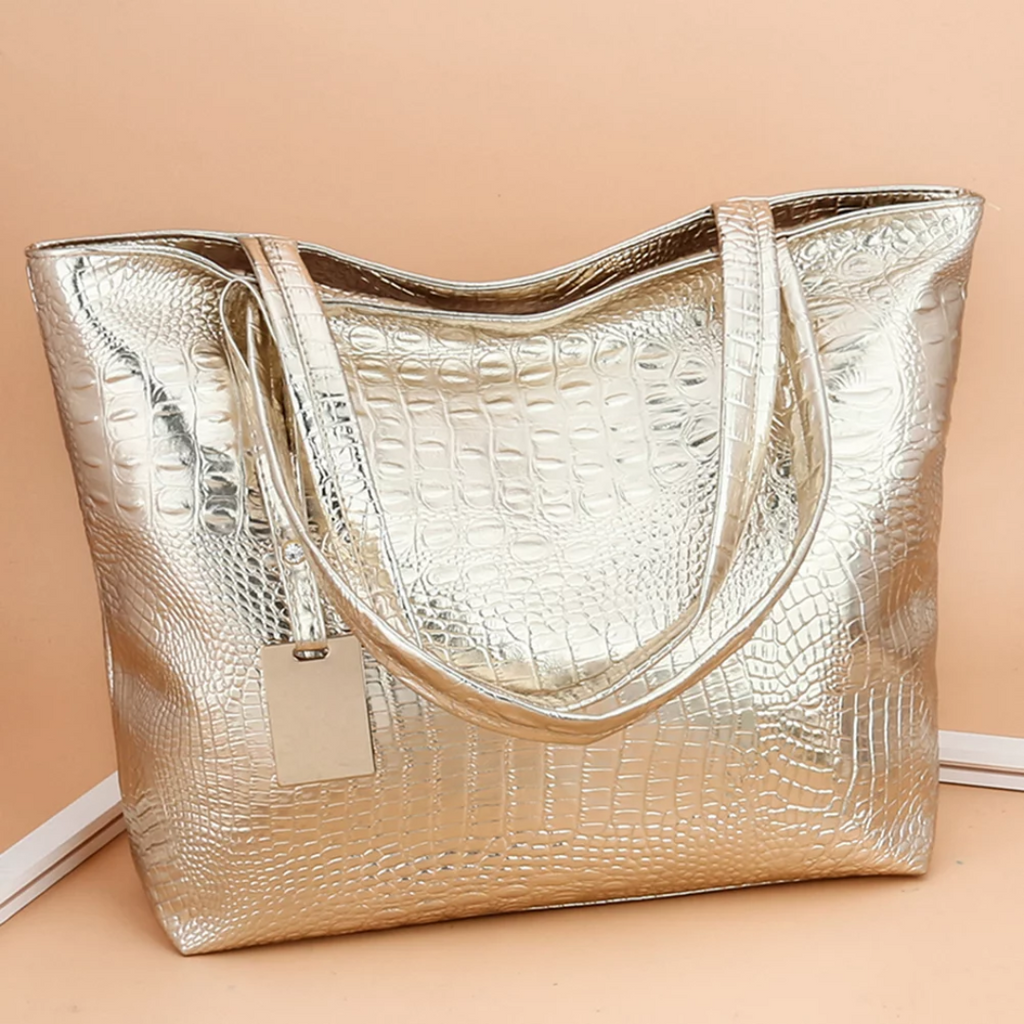 Isabella Shoulder bag | Spacious bag with crocodile print