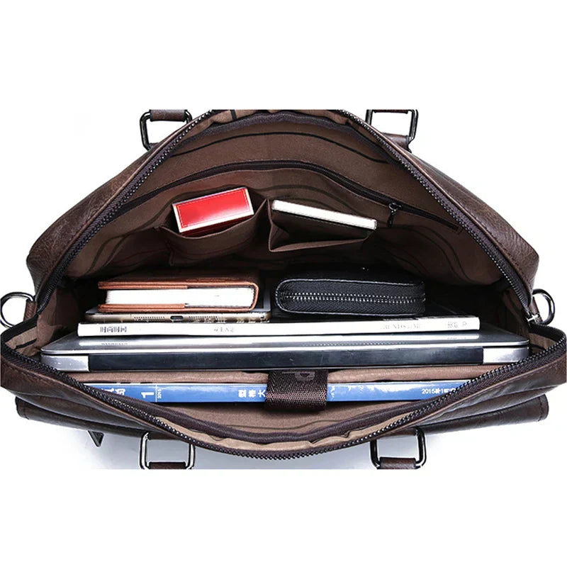 Elite Ease - Men's leather shoulder bag