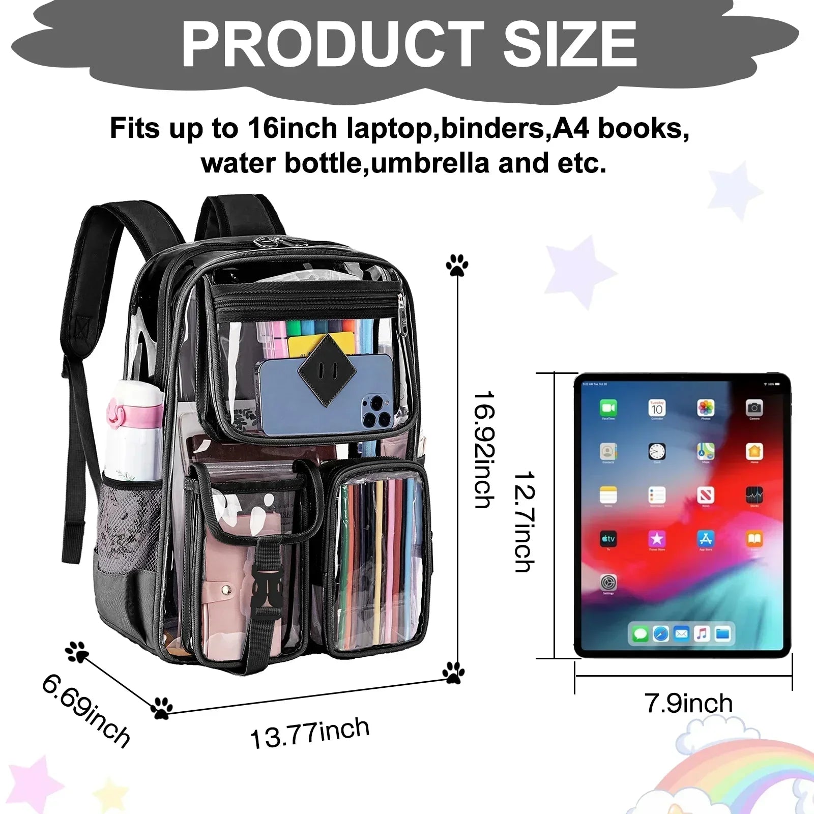 ClearStar - Superstar transparent backpack