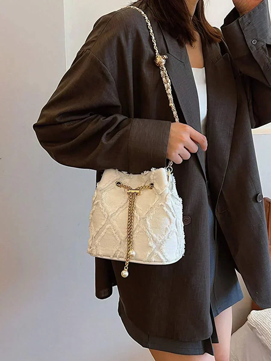 BohoVibe - Trendy retro denim shoulder bag