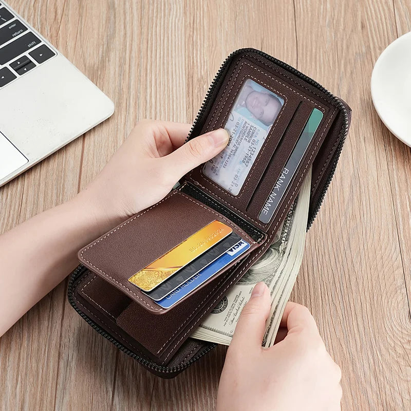 MIDGE - Zippered wallet for men