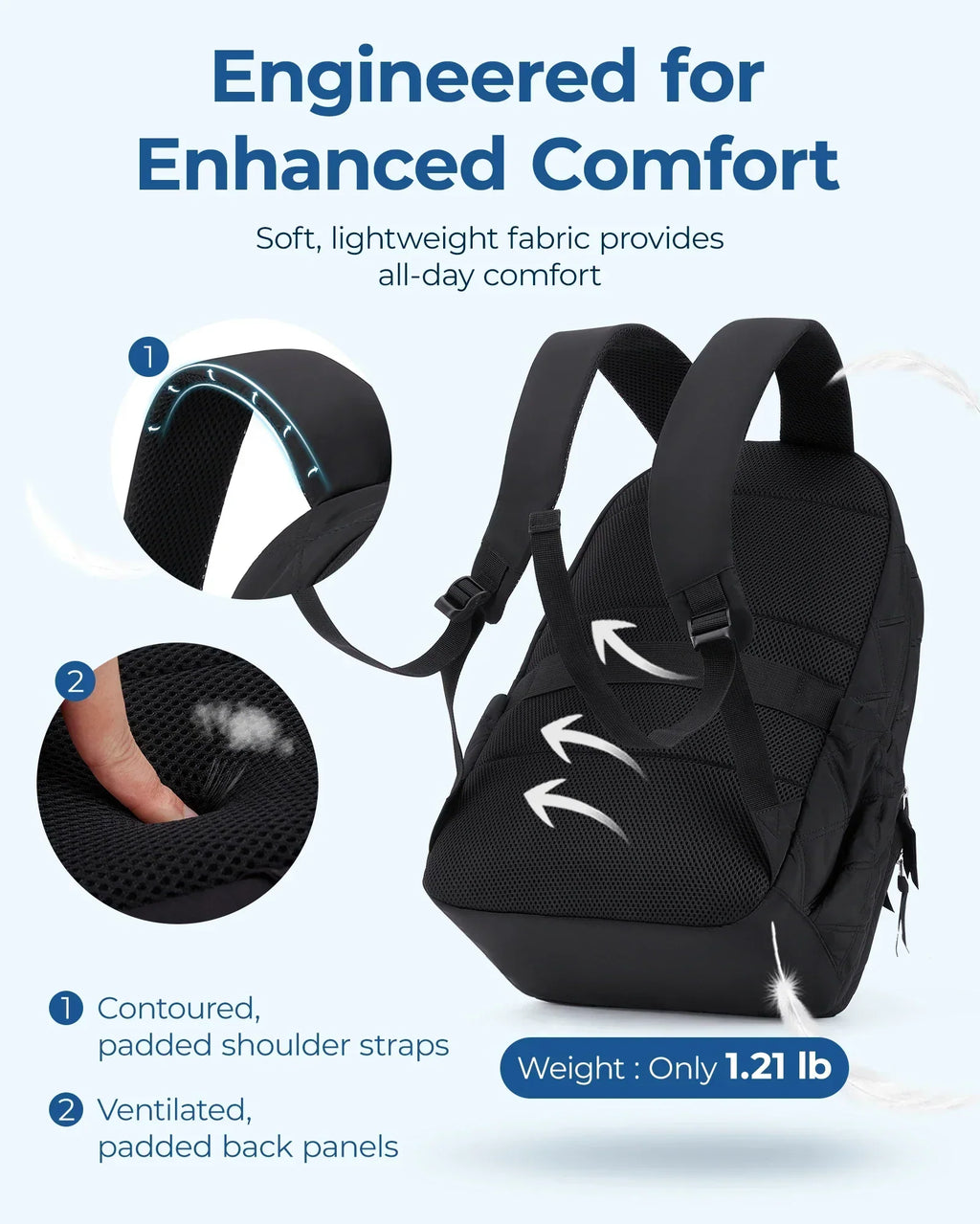 BAGSMART - Laptop backpack for girls