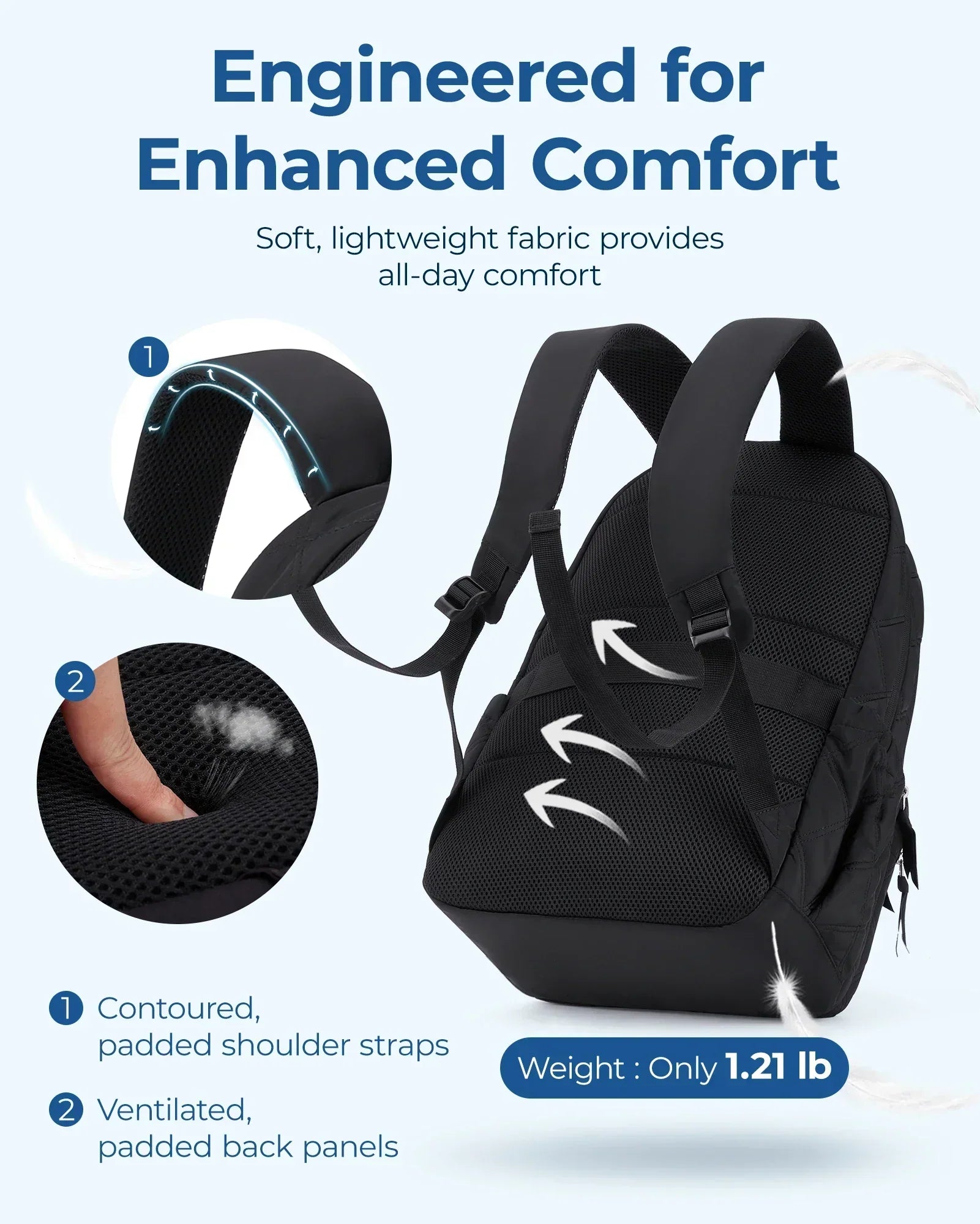 BAGSMART - Laptop backpack for girls