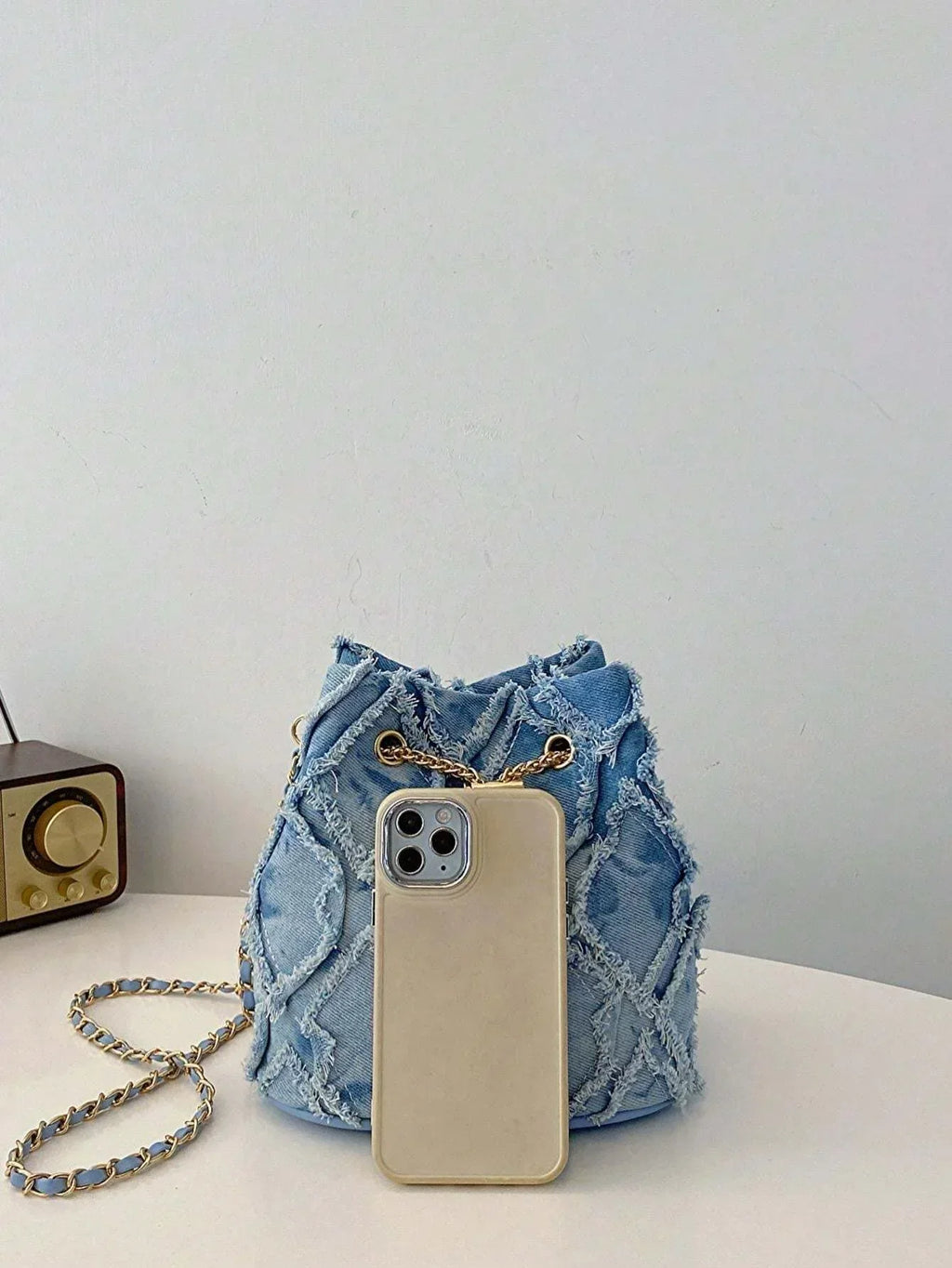 BohoVibe - Trendy retro denim shoulder bag