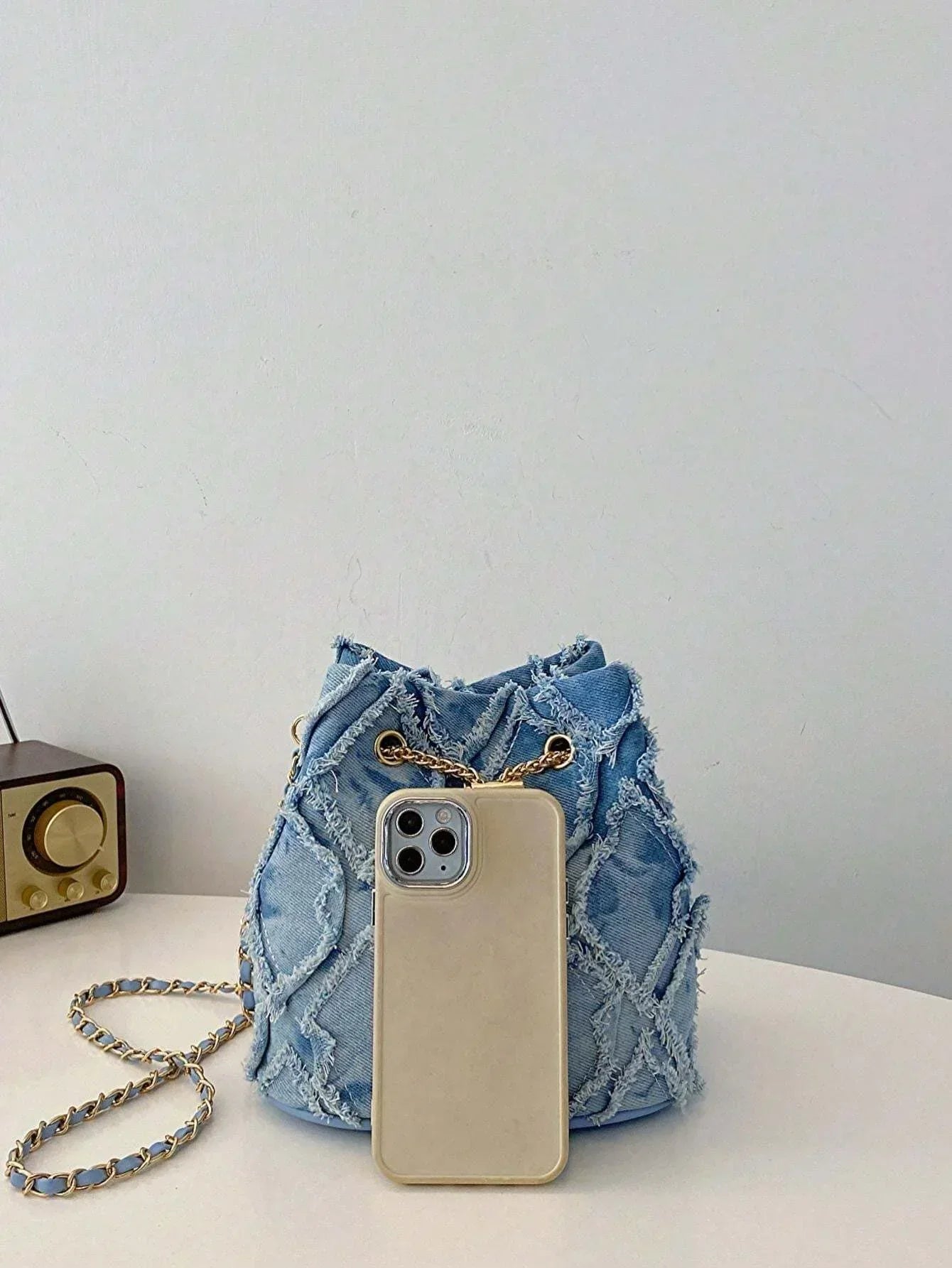 BohoVibe - Trendy retro denim shoulder bag