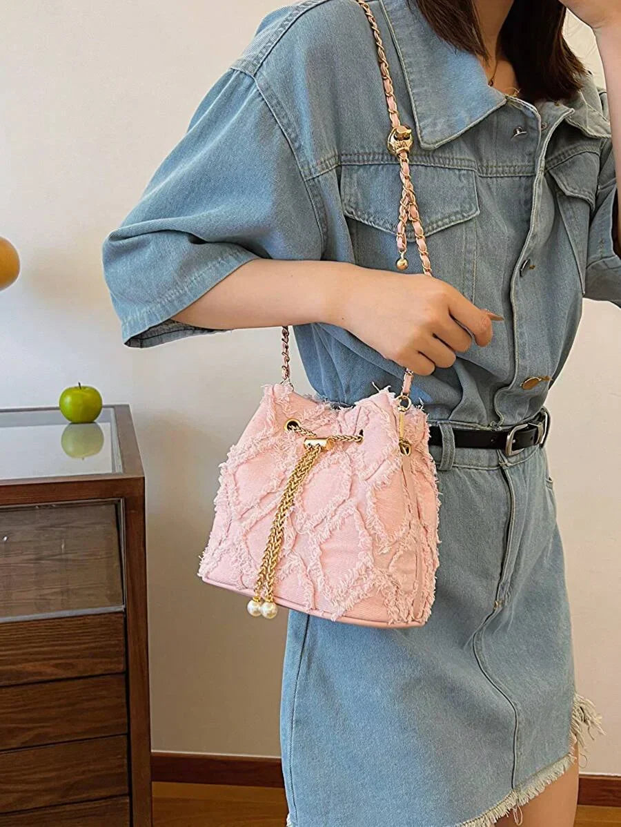 BohoVibe - Trendy retro denim shoulder bag