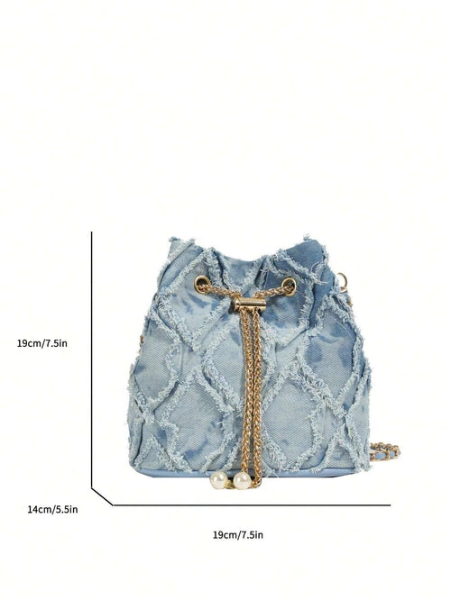 BohoVibe - Trendy retro denim shoulder bag