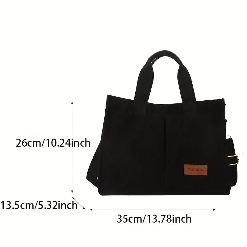 Velora Luxe - Trendy shoulder bag in corduroy