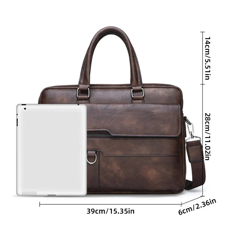 Elite Ease - Men's leather shoulder bag