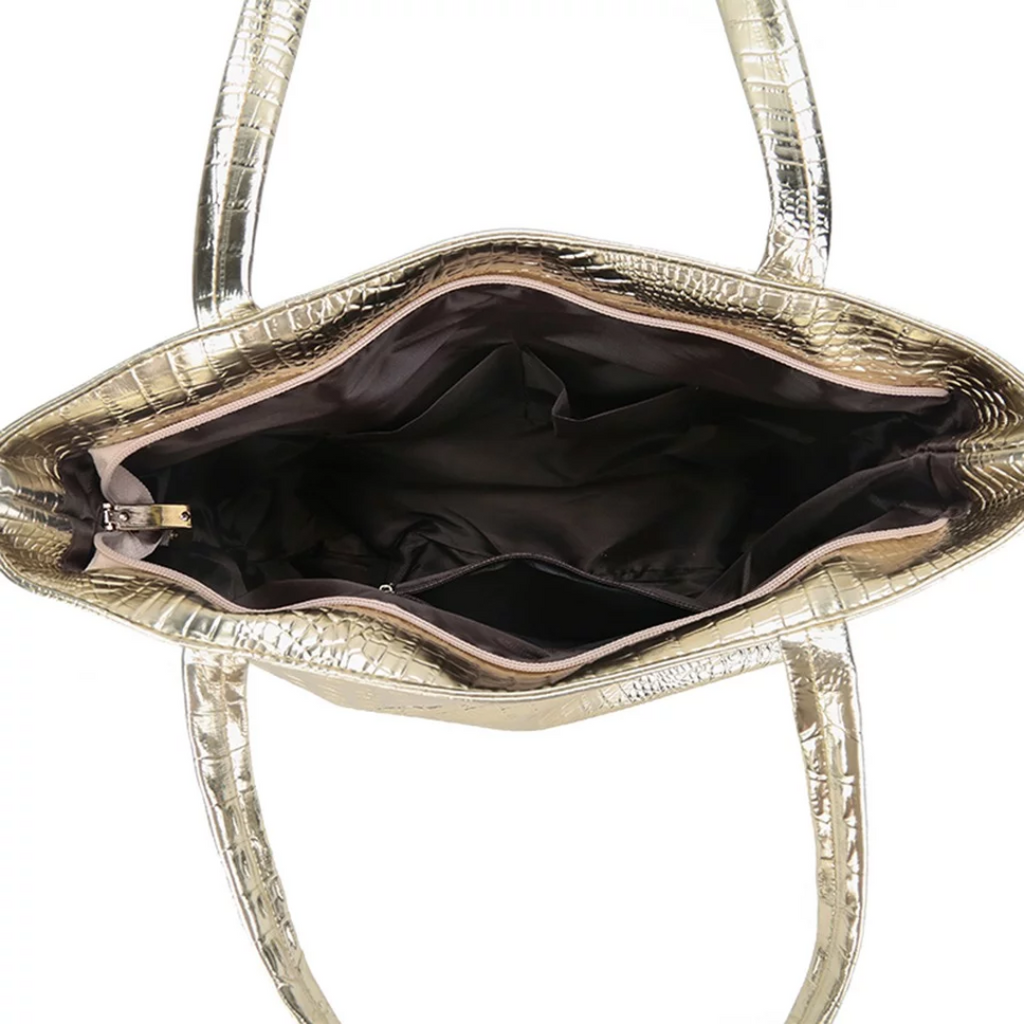 Isabella Shoulder bag | Spacious bag with crocodile print