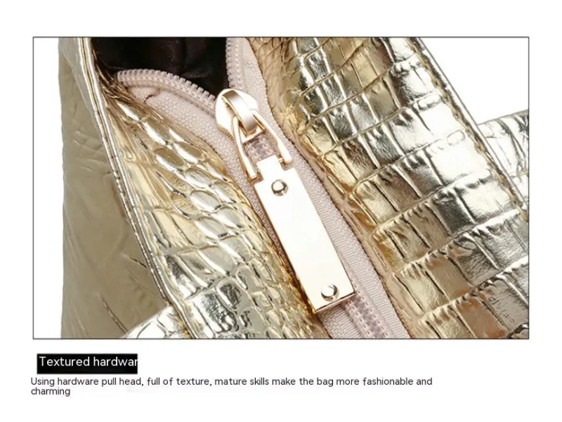 Isabella Shoulder bag | Spacious bag with crocodile print