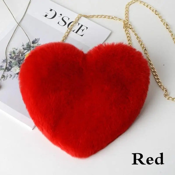Love - Plush shoulder bag with heart