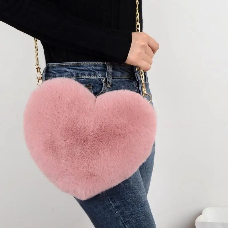Love - Plush shoulder bag with heart