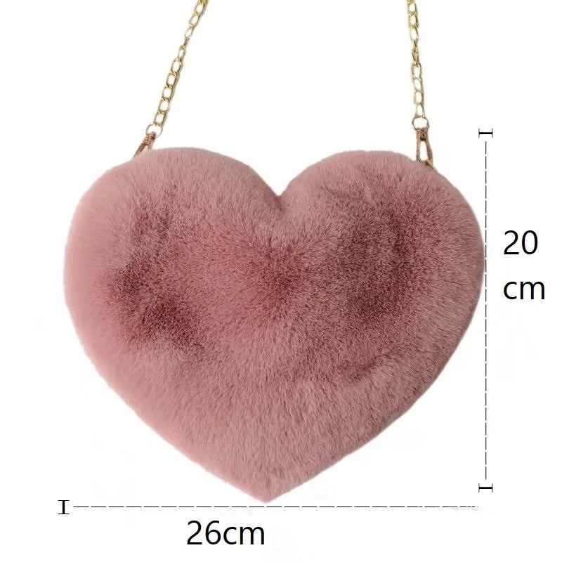 Love - Plush shoulder bag with heart