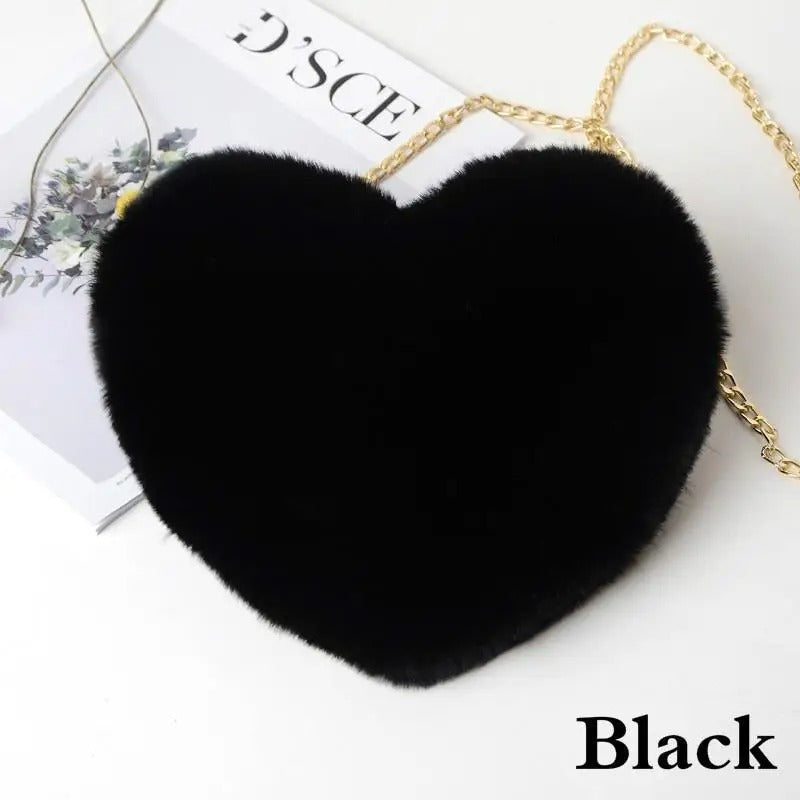 Love - Plush shoulder bag with heart