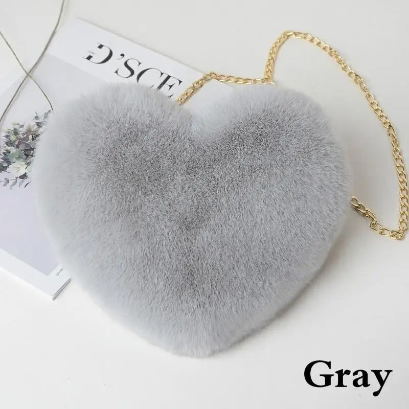 Love - Plush shoulder bag with heart