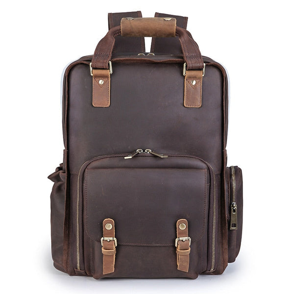 Floris | Premium leather camera backpack with tripod holder