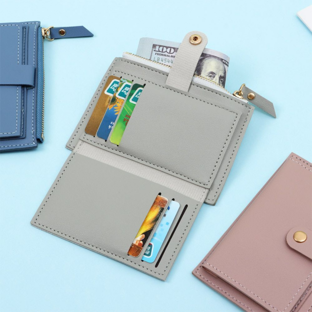 Velvet leather mini wallet | Compact and trendy