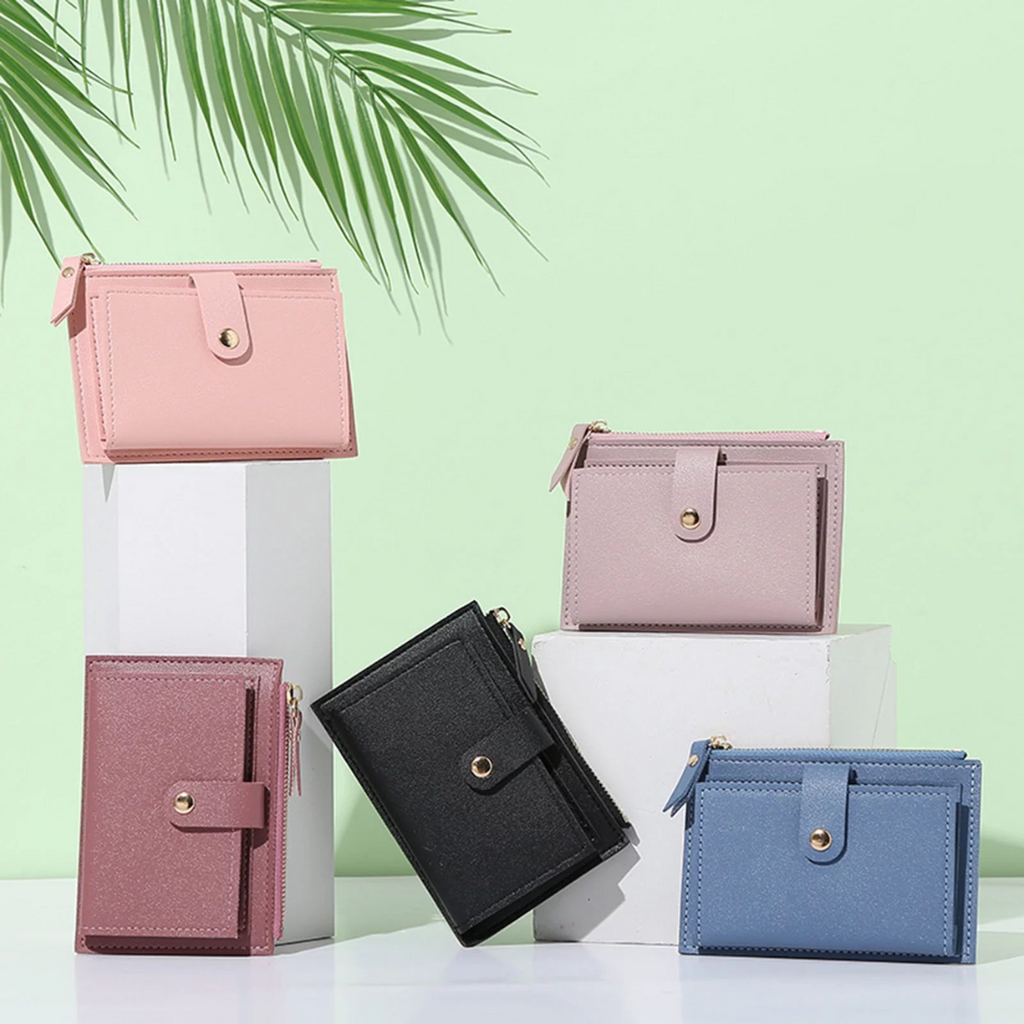 Velvet leather mini wallet | Compact and trendy