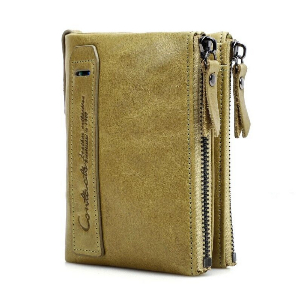 Compact wallet with double zipper closure | Practical and elegant